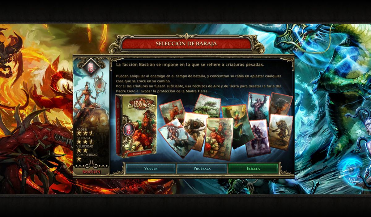 Might & Magic: Duel of Champions Screenshot (Press Kit (2014-01-13)): language: Spanish