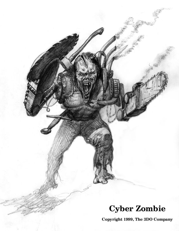 Heroes of Might and Magic III: Armageddon's Blade Concept Art (Ubisoft Fall-Winter 1999 Press Kit): Cyber Zombie