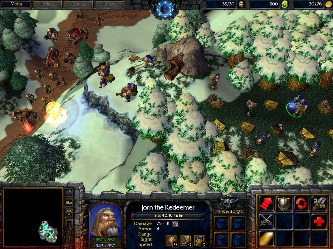 WarCraft III: Reign of Chaos Screenshot (Blizzard Entertainment website, 2001): "Mortar Team Ambush"
