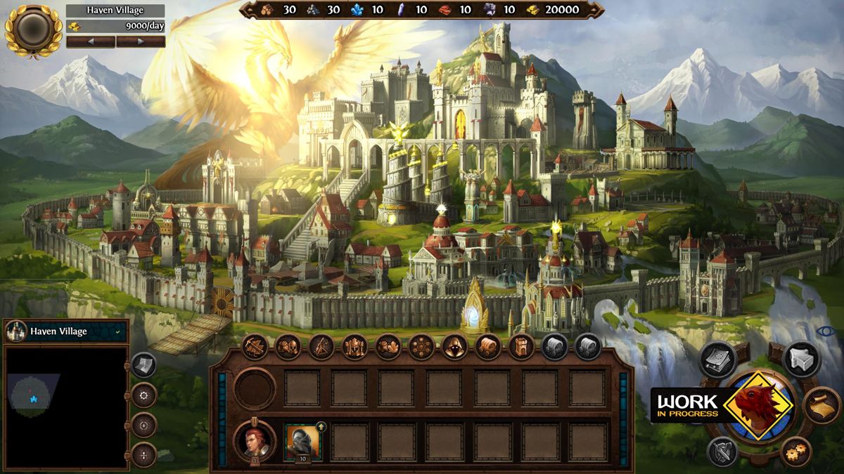 Might & Magic: Heroes VII Screenshot (Ubisoft: Development (Towns)): Townscreen Interface (work in progress): The Townscreen downloaded from here