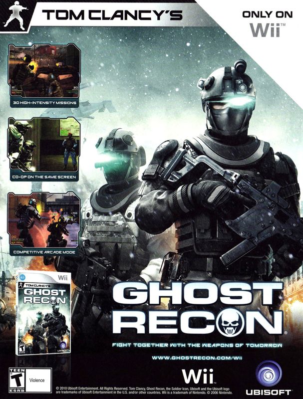 Tom Clancy's Ghost Recon Magazine Advertisement (Magazine Advertisements): Nintendo Power #262 (Holiday 2010), page 31