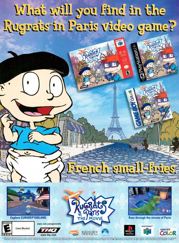 Rugrats in Paris: The Movie Magazine Advertisement (Magazine Advertisements): Nintendo Power #139 (December 2000), page 147