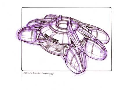 Star Trek: Armada Concept Art (Romulan stations): Romulan dilithium mining refinery
