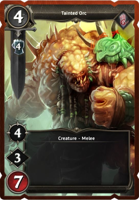 Might & Magic: Duel of Champions Other (Cards): Stronghold: Tainted Orc downloaded from the official facebook page, in Timeline Photos