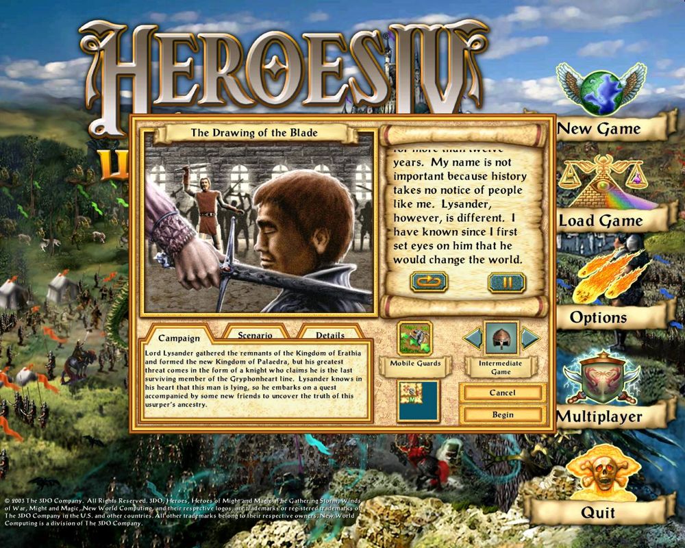 Heroes of Might and Magic IV: Winds of War official promotional image -  MobyGames