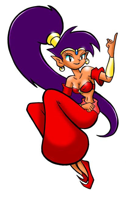Shantae Render (Promo Art - WayForward.com): Shantae Sitting