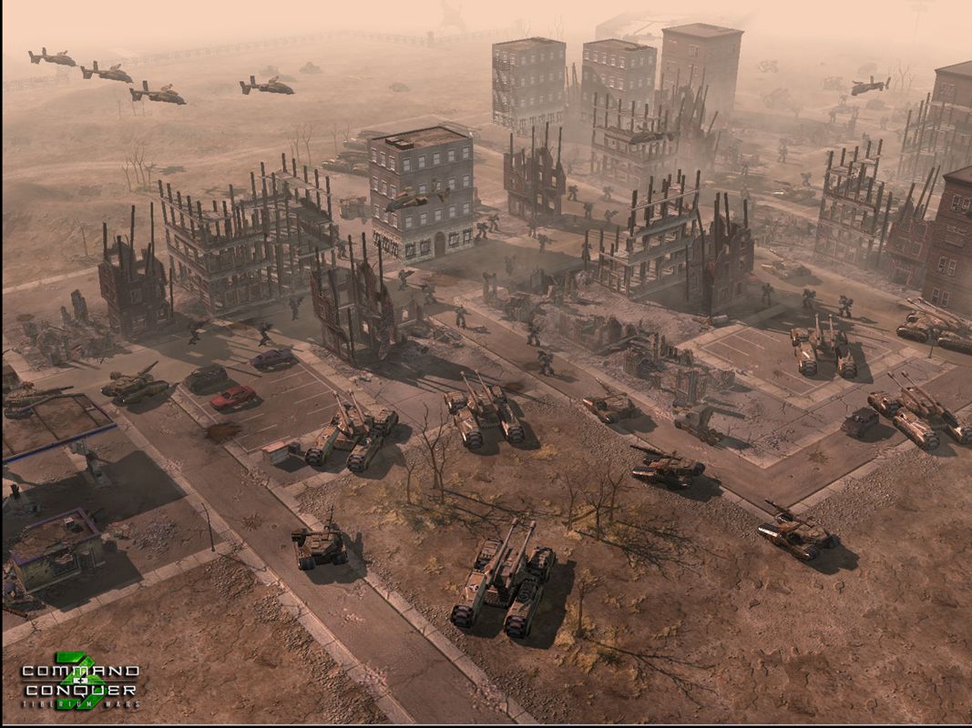 Command & Conquer 3: Tiberium Wars Screenshot (Electronic Arts UK Press Extranet, 2006-07-24): Battle in the ruins
