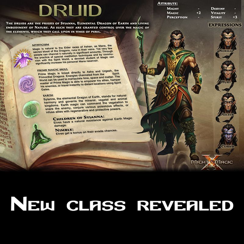 Might & Magic X: Legacy Other (Facebook (timeline photos)): Druid