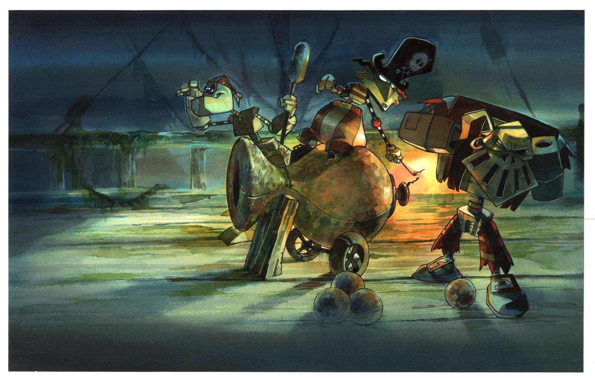 Rayman 2: The Great Escape Concept Art (Official Press Kit - Screenshots & Various Artwork (PC)): Pirate on the boat
