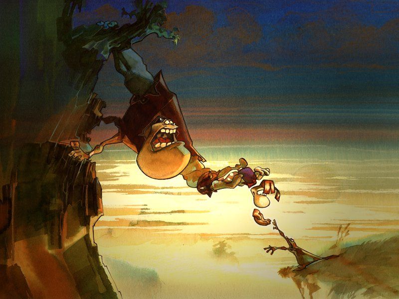 Rayman 2: The Great Escape Concept Art (Official Press Kit - Screenshots & Various Artwork (PC)): Ray & Clark