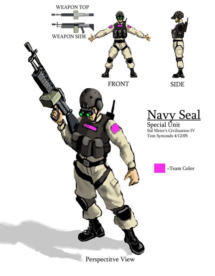 Sid Meier's Civilization IV Concept Art (Fansite kit: concept art): Navy SEAL