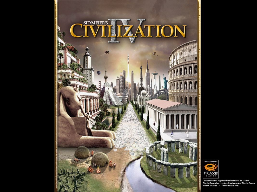 Sid Meier's Civilization IV Wallpaper (Fansite kit: wallpapers): Box art