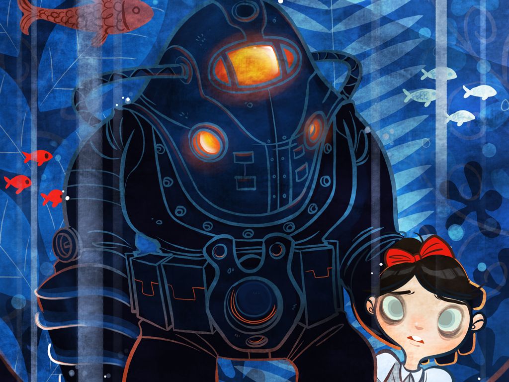 BioShock 2 Wallpaper (Official game website > Downloads (Wallpapers)): Penny Arcade