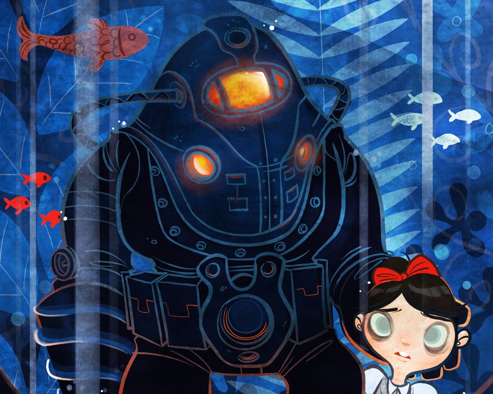BioShock 2 Wallpaper (Official game website > Downloads (Wallpapers)): Penny Arcade