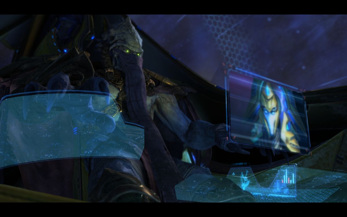 StarCraft II: Legacy of the Void Screenshot (Blizzard Press Center > E3 Legacy of the Void Press Kit): SC2 LotVPrologue Dark Whispers01 in: screenshots > Legacy of the Void Screenshots