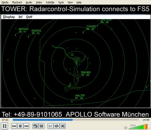 Tower Screenshot (Apollo promotional video clips 1996-08-23): ...then send them on to their designated gate. Zoomable radar view.