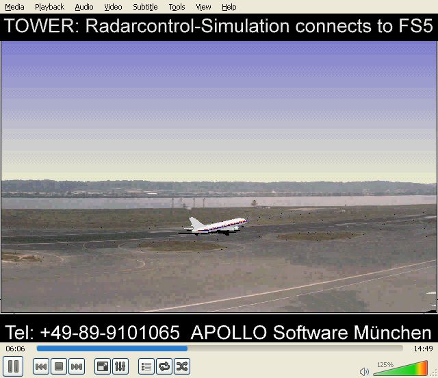 Tower Screenshot (Apollo promotional video clips 1996-08-23): Photo realistic graphics, easy-access information and radar displays give you a view...