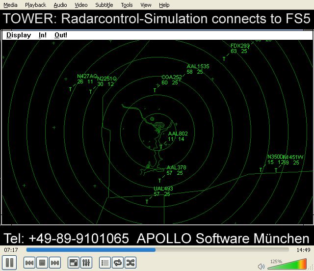 Tower Screenshot (Apollo promotional video clips 1996-08-23): ... all the while keeping an eye on other aircraft under your control.