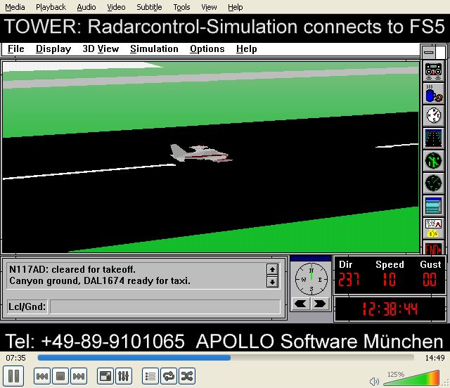 Tower Screenshot (Apollo promotional video clips 1996-08-23): A performance review box keeps track of how you're doing.