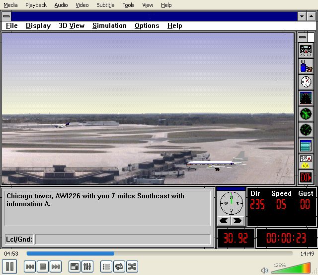 Tower Screenshot (Apollo promotional video clips 1996-08-23): ...to choreograph the movement of incoming and outgoing airtraffic.