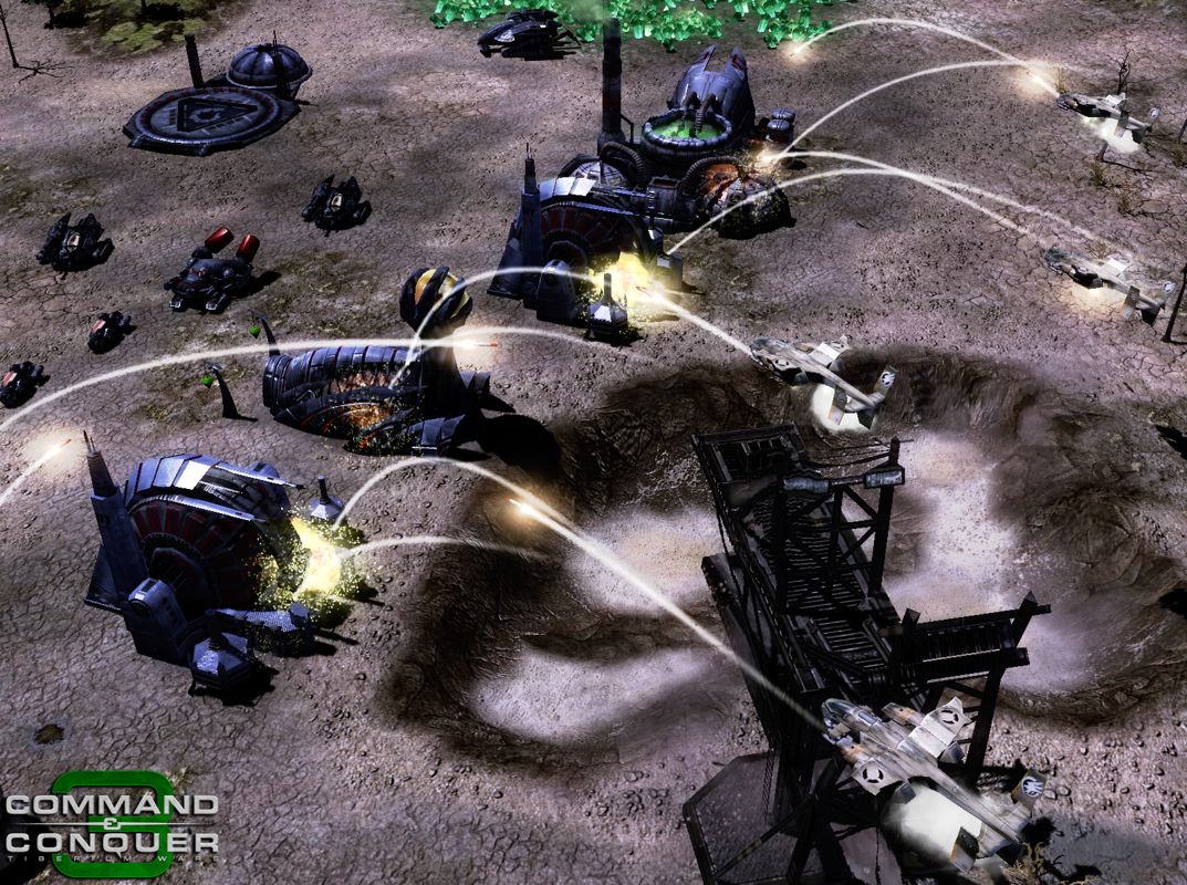 Command & Conquer 3: Tiberium Wars Screenshot (Electronic Arts UK Press Extranet, 2007-03-06): Night rocket run
