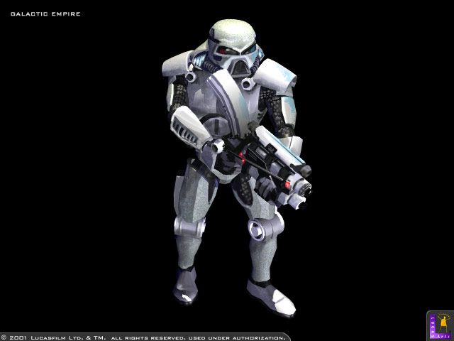 Star Wars: Galactic Battlegrounds Render (Official website units): Dark Trooper Phase 1 & Dark Trooper Phase 2 This experimental ranged attack unit is more effective than Strike Mechs at dispersing enemy infantry formations, and can detect units that are imperceptible to standard scans-units such as concealed Jedi.