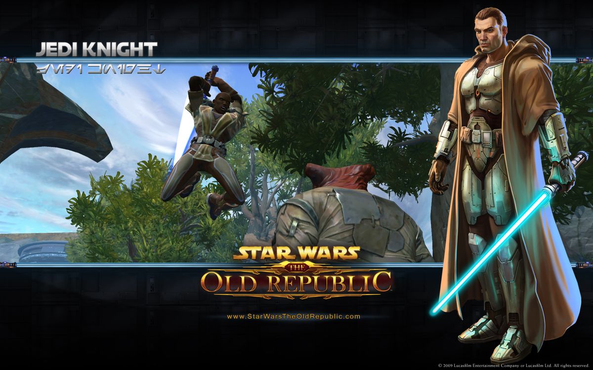 Star Wars: The Old Republic Wallpaper (Official website > Fan Site Kit v.10 (Classes: Jedi Knight)): Jedi Knight