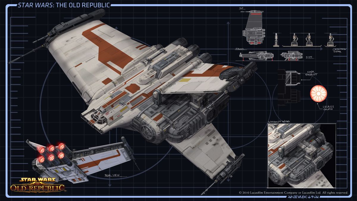 Star Wars: The Old Republic Concept Art (Official website > Fan Site Kit v.10 (Starships)): BT-7-Thunderclap