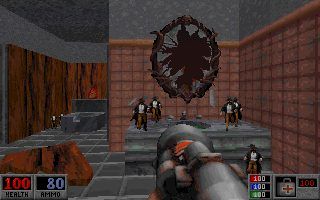 Blood: Plasma Pak Screenshot (Official website, 1997): The mirror breaks and.......