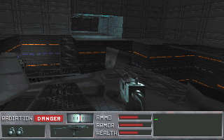 The Terminator: Future Shock Screenshot (Bethesda Softworks website, 1995-05-16): infiltrating an HK factory #1