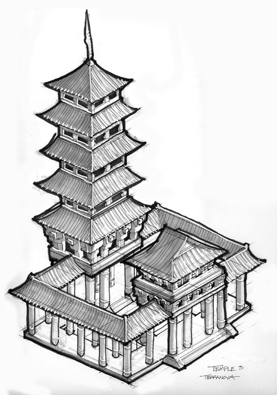 Rise of Nations Concept Art (Fan site kit, 2002-11-07): Asian Temple
