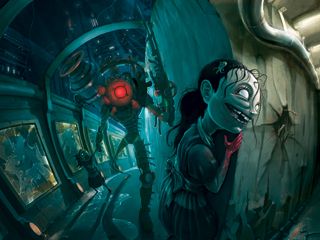 BioShock 2 Wallpaper (Official game website > Downloads (Wallpapers)): The Sisters Blackberry