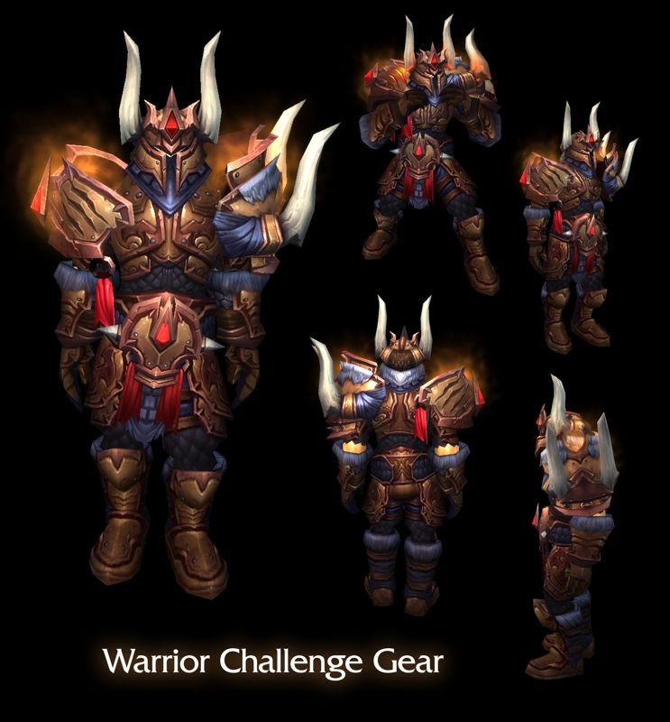 World of WarCraft: Mists of Pandaria Render (Blizzard Press Center website > Mists of Pandaria Press Kit (Renderizations + Logo)): Warrior Challenge Mode Armor in: Challenge Mode Armor