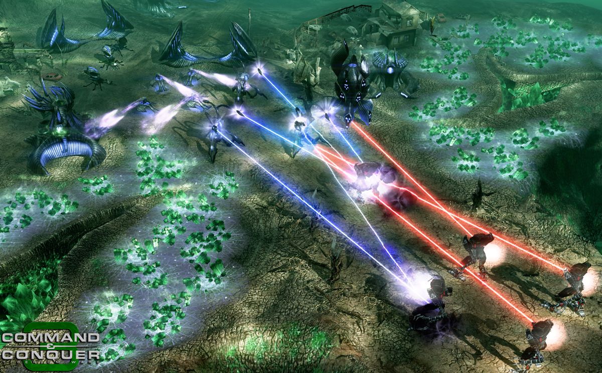 Command & Conquer 3: Tiberium Wars Screenshot (Electronic Arts UK Press Extranet, 2007-03-20): Red zone - Scrin vs. Nod Xbox 360 screenshot