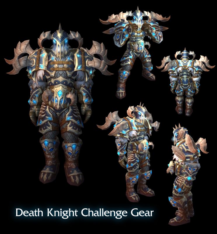World of WarCraft: Mists of Pandaria Render (Blizzard Press Center website > Mists of Pandaria Press Kit (Renderizations + Logo)): Death Knight Challenge Mode Armor in: Challenge Mode Armor
