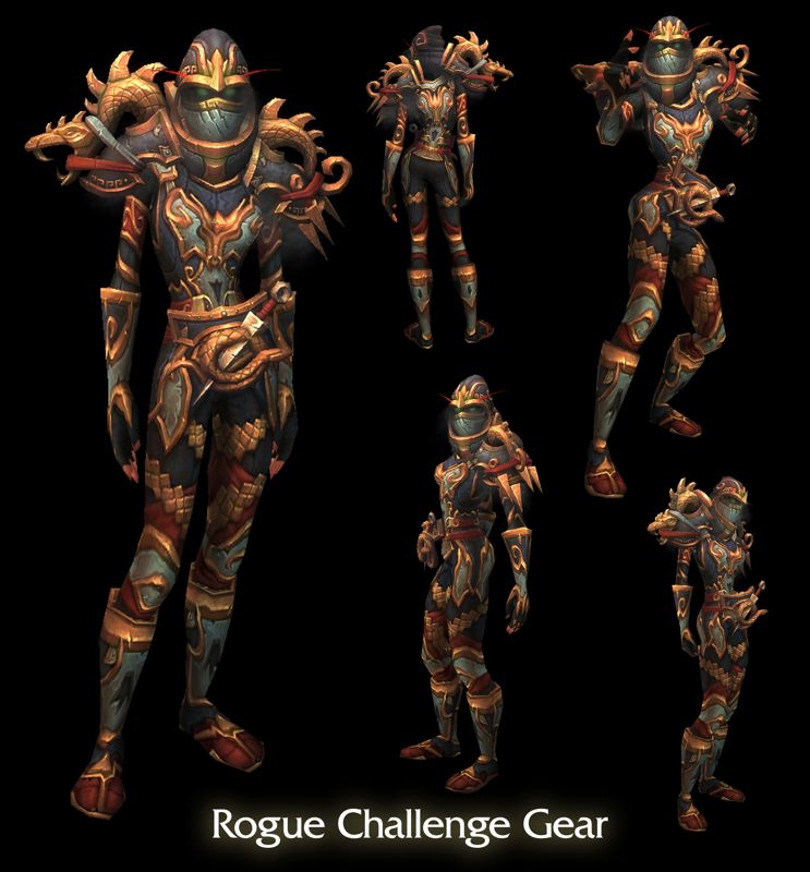 World of WarCraft: Mists of Pandaria Render (Blizzard Press Center website > Mists of Pandaria Press Kit (Renderizations + Logo)): Rogue Challenge Mode Armor in: Challenge Mode Armor