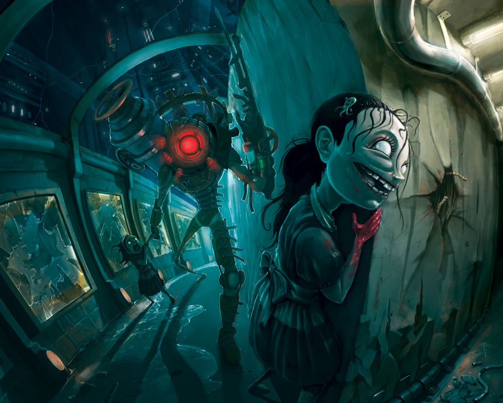 BioShock 2 Wallpaper (Official game website > Downloads (Wallpapers)): The Sisters
