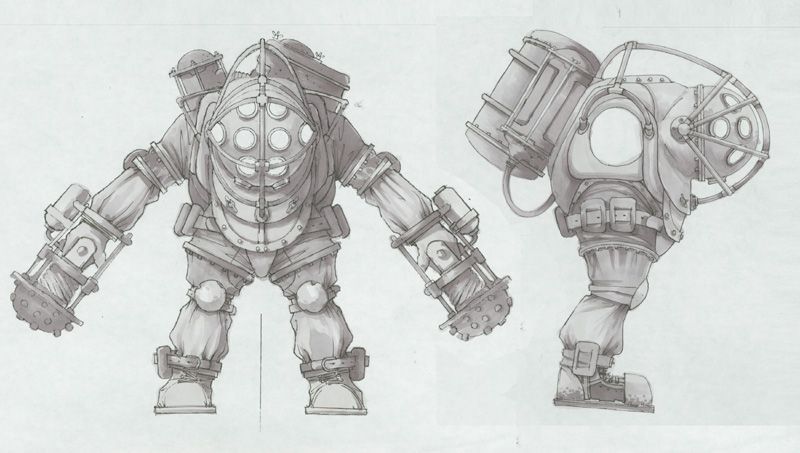 BioShock Concept Art (Cult of Rapture > Downloads: BioShock Fankit): Bouncer Concept