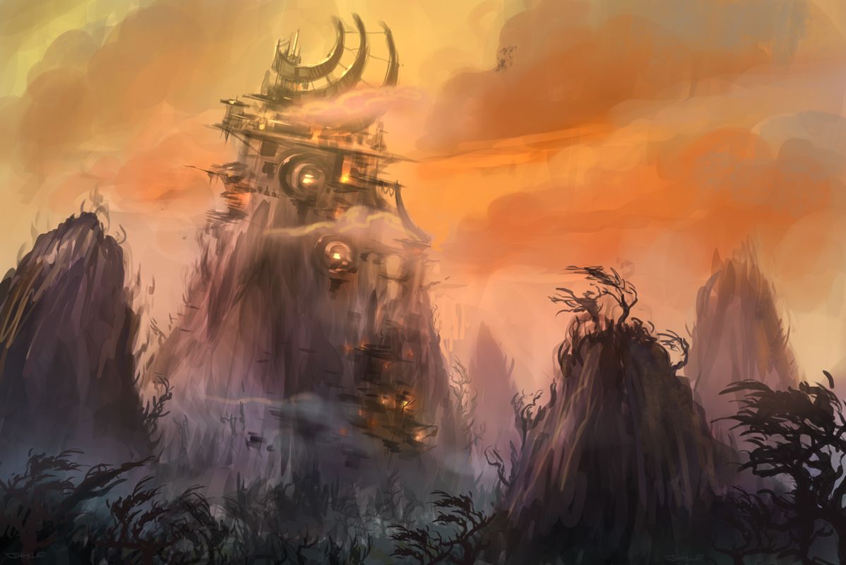 World of WarCraft: Warlords of Draenor Concept Art (Blizzard Press Center website > BlizzCon 2013 Warlords of Draenor Press Kit): Arrak Landscape Color