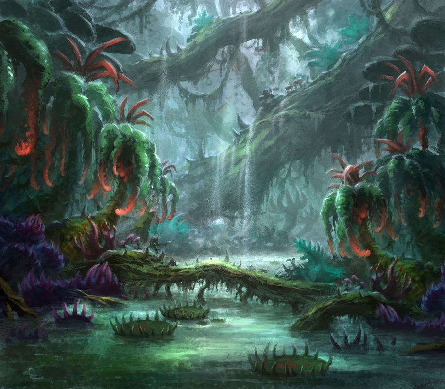 World of WarCraft: Warlords of Draenor Concept Art (Blizzard Press Center website > BlizzCon 2013 Warlords of Draenor Press Kit): Tanaan landscape 03