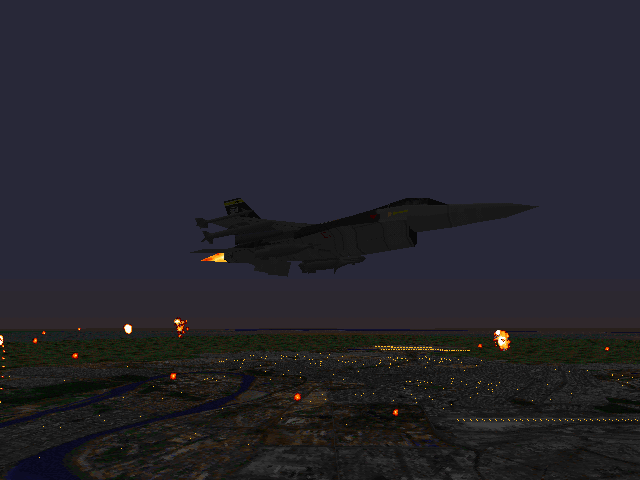 Back to Baghdad Screenshot (Military Simulations website, 1997): AAA At Night