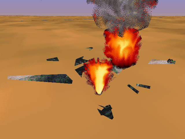 Back to Baghdad Screenshot (Military Simulations website, 1997): Bomber Wreckage