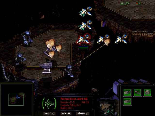 StarCraft Screenshot (PC Gamer Online Preview, 1996): Current screenshot (as of late 1996)