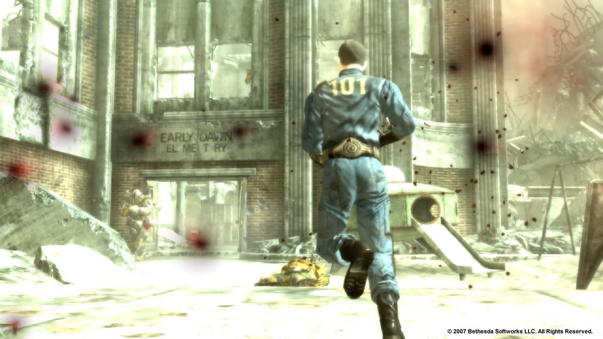 Fallout 3 Screenshot (Zenimax official website (in Japanese) > Screenshots): Battle set.