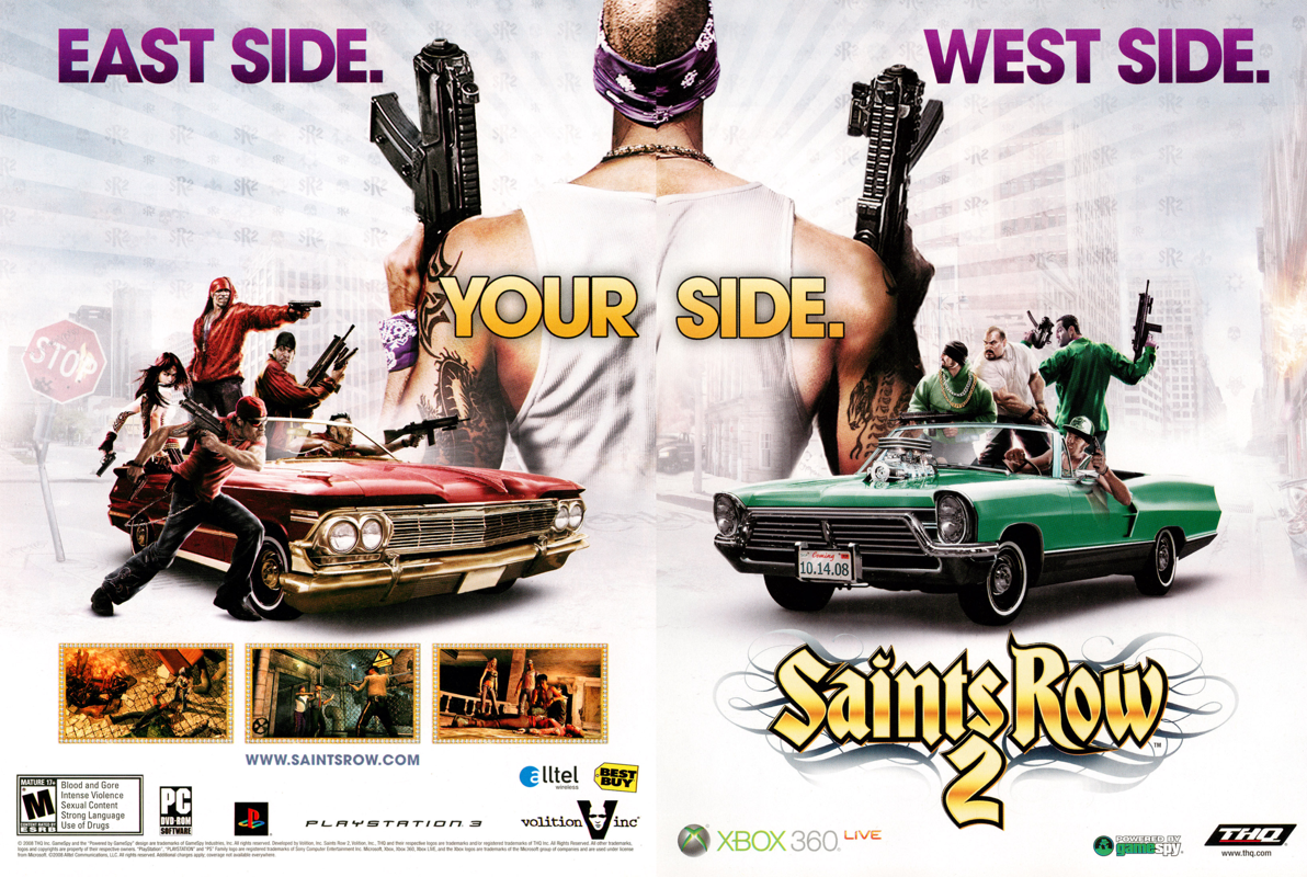 Saints Row 2 Magazine Advertisement (Magazine Advertisements): GamePro (U.S.) Issue #241 (October 2008)
