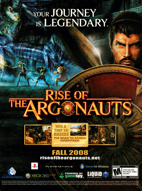 Rise of the Argonauts Magazine Advertisement (Magazine Advertisements): GamePro (U.S.) Issue #241 (October 2008)