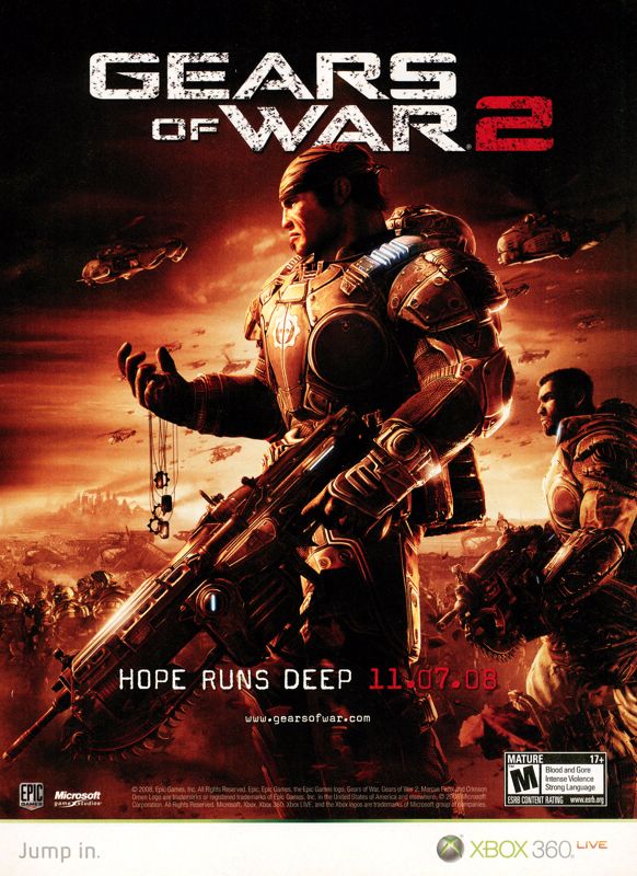 Gears of War 2 Magazine Advertisement (Magazine Advertisements): GamePro (U.S.) Issue #241 (October 2008)