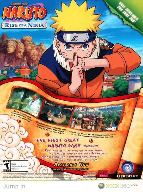 Naruto: Rise of a Ninja Magazine Advertisement (Magazine Advertisements): GamePro (U.S.) Issue #231 (December 2007)
