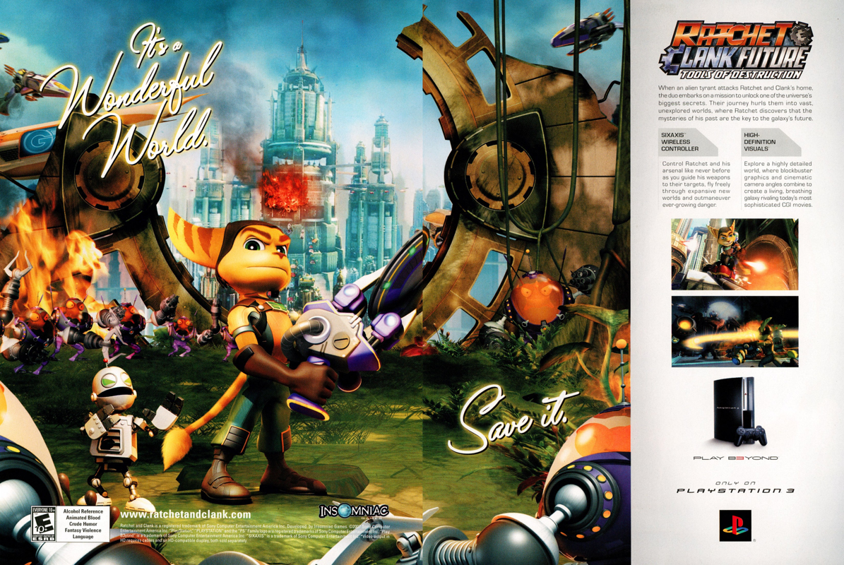 Ratchet & Clank Future: Tools of Destruction Magazine Advertisement (Magazine Advertisements): GamePro (U.S.) Issue #231 (December 2007)