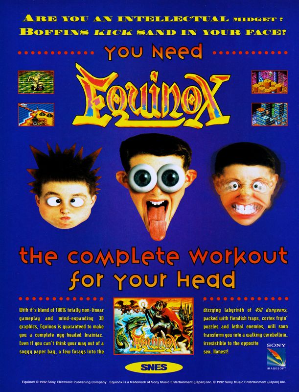 Equinox Magazine Advertisement (Magazine Advertisements): Super Play (United Kingdom), Issue #18 (April 1994)